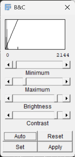 Brightness and Contrast window